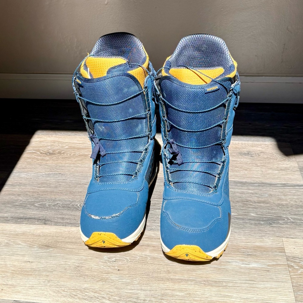 Burton Imperial Men's Blue and Yellow Snowboard Boots Size 11 - Picture 3 of 12